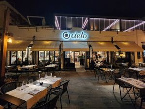 Restaurant entrance at Cielo in Fiumicino