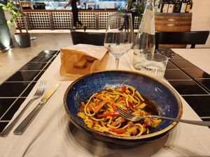 Table set up at Cielo in Fiumicino