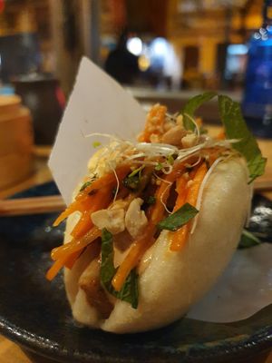 Bao mit Heura Fleischalternative at Arume Sake Bar in Mallorca