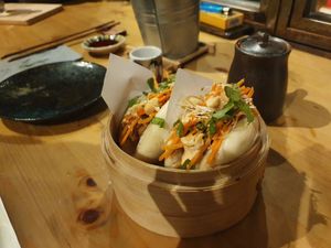 Bao de heura at Arume Sake Bar in Mallorca
