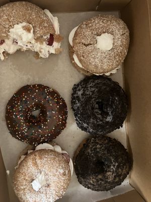 Box of 6 vegan donuts   at SloDoCo in Atascadero