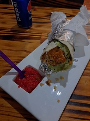 Shawarma de falafel at El Palacio Del Falafel in Montevideo