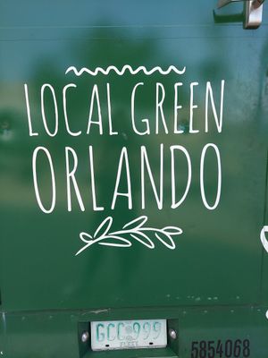 Food truck sign at Local Green Orlando Food Truck in Lake Buena Vista