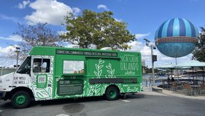 Located in food truck area by air balloon  at Local Green Orlando Food Truck in Lake Buena Vista