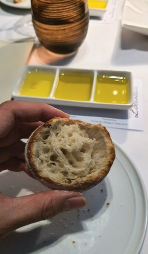 appetizer: bread and olive oil at The Restaurant Pendolino in Sydney