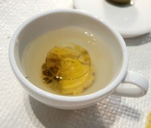 Charred Sweet Corn Consommé (part of Signature Tasting) at The Restaurant Pendolino in Sydney