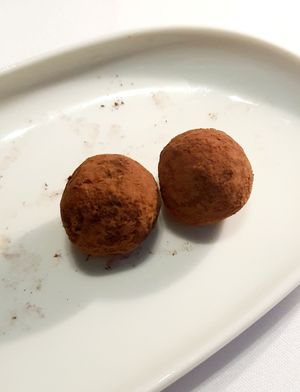 fresh chocolate (on the house) at The Restaurant Pendolino in Sydney