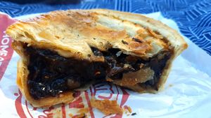 Mushroom pie. I was not a fan. Too jelly like. at Country Cob Bakery in Kyneton