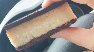 Vegan Bounty bar at Country Cob Bakery in Kyneton