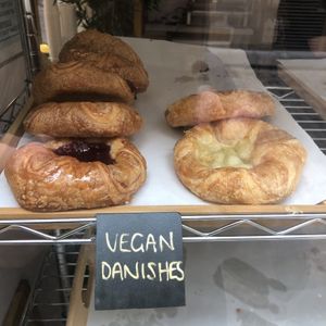 Vegan danish pastries   at Snax Cafe in Edinburgh