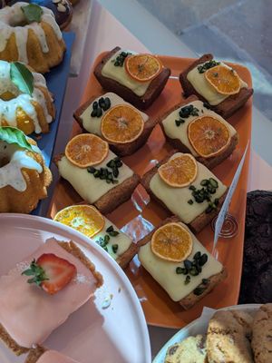 Orange thingy was vegan at Ottolenghi in North London