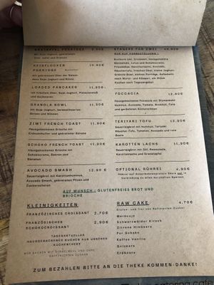 Menu  at Alua Catering Cafe in Dresden