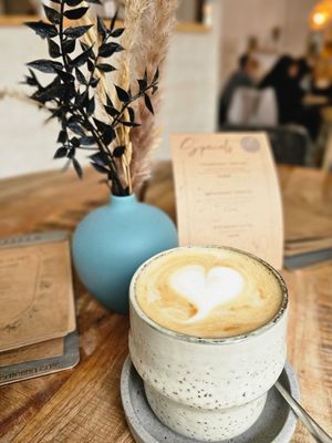 Haselnuss Latte at Alua Catering Cafe in Dresden