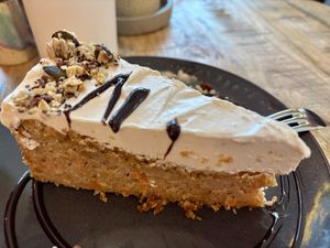 Carrot cake at Alua Catering Cafe in Dresden