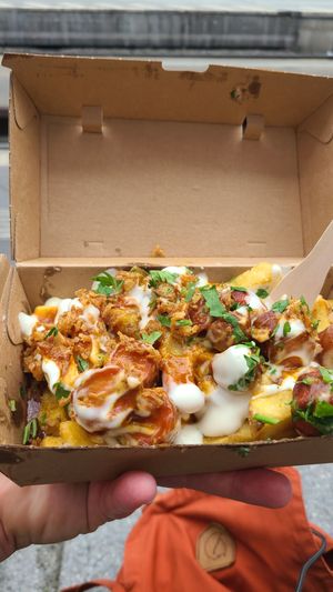 Currywurst Fries at Frittenwerk - Hbf Köln in Cologne