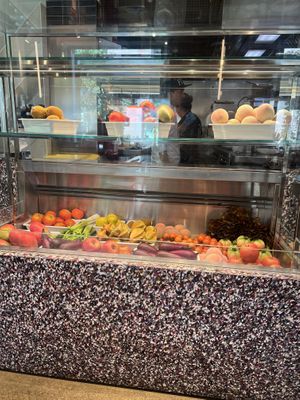 Fake fruit decoration (?)  at Flax & Kale - La Roca Village in Barcelona