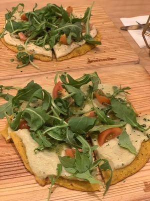 Pizzetas  at Cafe Manah in Lisbon