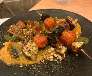 Espetada de legumes   at Cafe Manah in Lisbon
