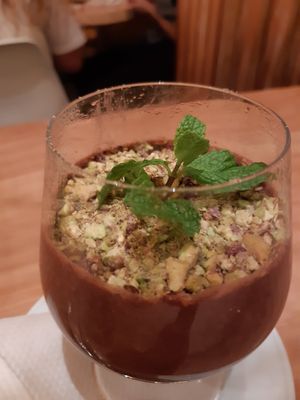 Chocolate mousse at Cafe Manah in Lisbon