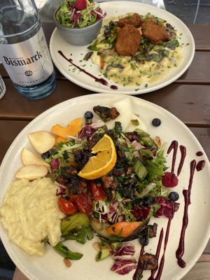 To make the salad gluten free they replaced the bread with some very tasty mashed potatoes - lucky me!  at IVY Bistro & Café in Hamburg