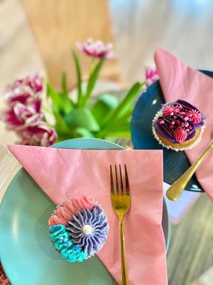 Yummy cakes at Blooms Cafe in Emsworth