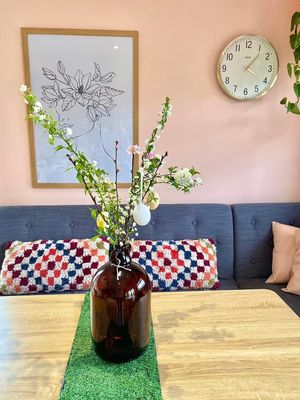 Indoor seating at Blooms Cafe in Emsworth