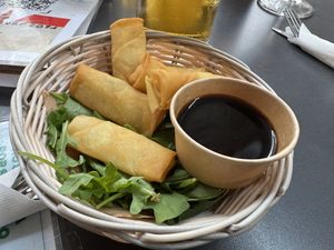 Veggie spring rolls  at ¡Slurp! Italian Street food in Portomarin