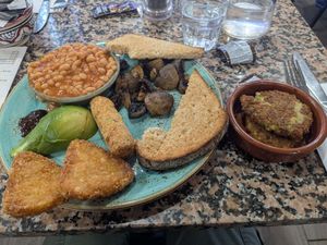 Full vegan breakfast at Nomad Cafe and Deli in Harrogate