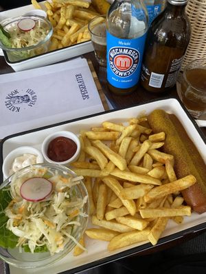 Yes it is currywurst🤝  at Katers Köök in Hamburg