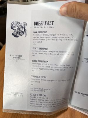 Menu  at Katers Köök in Hamburg