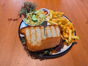 Burger and Fries at Katers Köök at Katers Köök in Hamburg