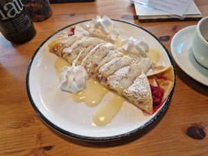 Pancake of the month: raspberry and coconut at Katers Köök in Hamburg
