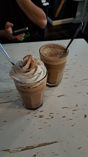 Moccachino, hot chocolate with cream at Katers Köök in Hamburg