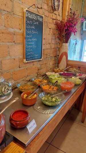 Salad buffet at Shimeji com Banana in Sao Paulo