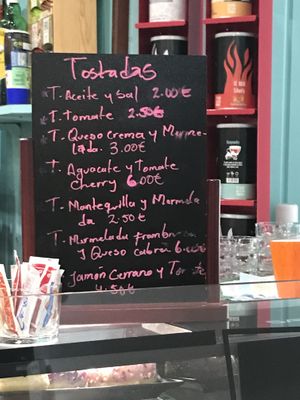 Toasts menu  at Pizzeria Km 667 in Canfranc