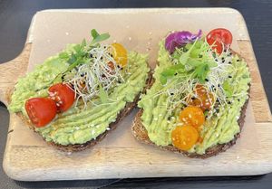 Vegan Avocado and Tomato Toast   at Balthasar in Bruges