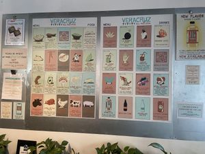 Veracruz Menu - Vegan options labeled  at Veracruz All Natural in Austin