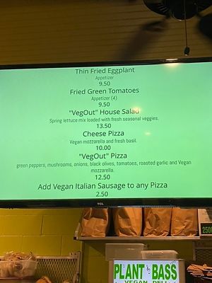 Menu 1/3.  at Plant Bass Vegan Deli in Harvey