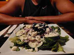 Vegan Mediterranean salad at Peer's Place in Hopkins