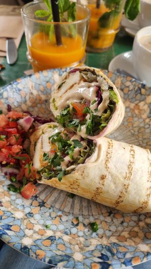 Wrap with a lot of stuff i can't remember in it at Picknick Cafe - City in Frankfurt
