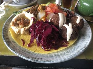 Picknick plate with falafel   at Picknick Cafe - City in Frankfurt