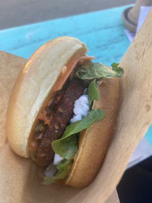 Mushroom Burgerr  at Ibiza bowls in Copenhagen