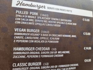 Vegan burger at La Follia in Rome