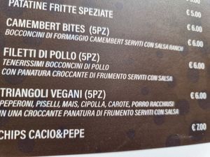 Vegan triangoli at La Follia in Rome