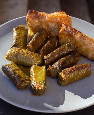 Bulgarian stuffed cabbage or sarmi with rice. at Simple Food Punkt in Sofia