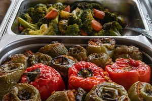 Stuffed peppers with rice and vegetables 🌶
Sautéed broccoli 🥦 at Simple Food Punkt in Sofia
