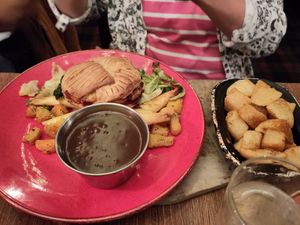 Beetroot, cheese and squash wellington at The Old Bath Arms in Frome