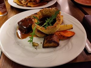 Vegan nut roast at The Old Bath Arms in Frome