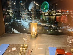 View from the counter  at Carvaan Bay in Yokohama