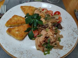 Rösti mit Pilzen at Festland in Krummhoern